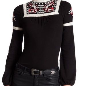 Free People belled sleeve Top